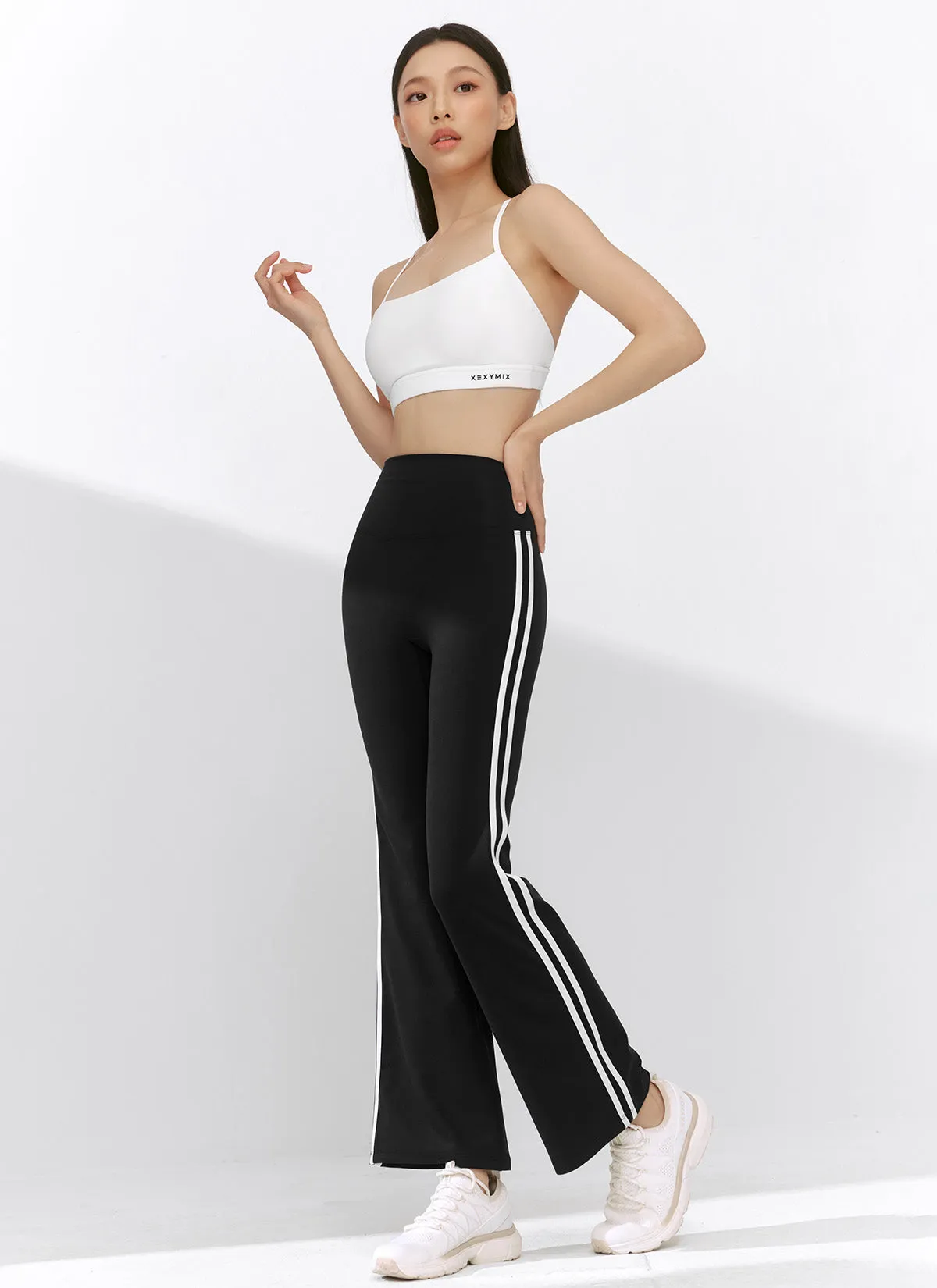 [1 1] Comfort Fine Track Line Boots Cut Leggings