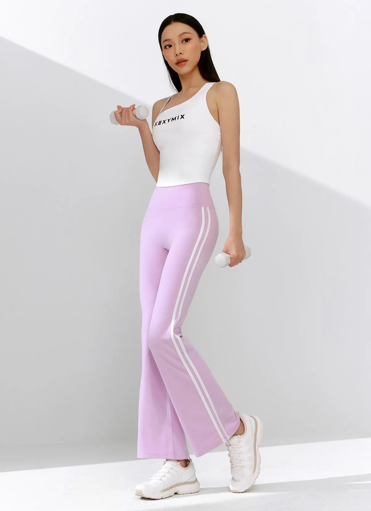 [1 1] Comfort Fine Track Line Boots Cut Leggings