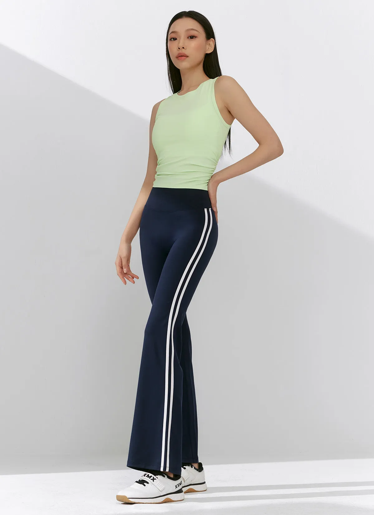 [1 1] Comfort Fine Track Line Boots Cut Leggings