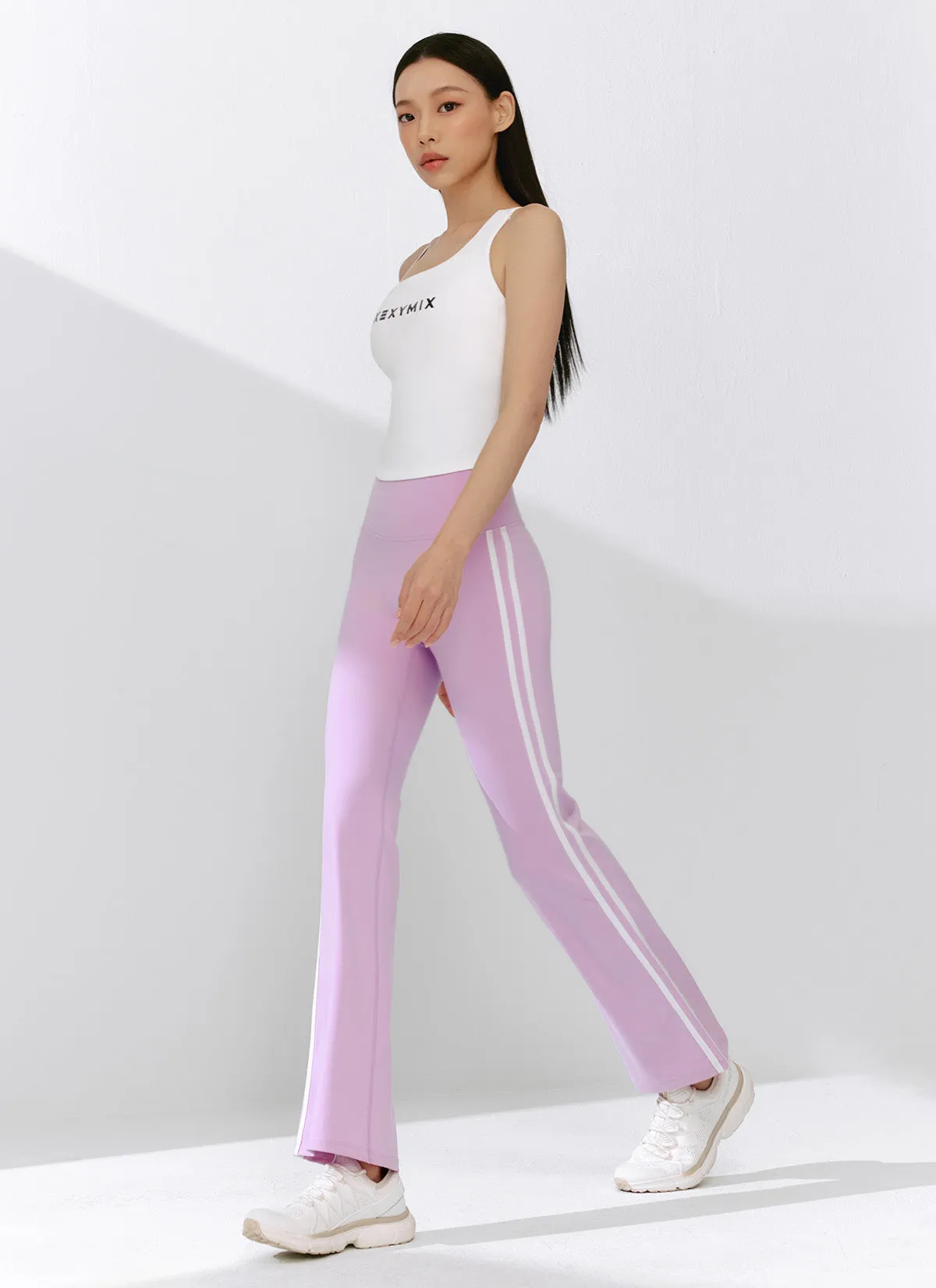 [1 1] Comfort Fine Track Line Boots Cut Leggings