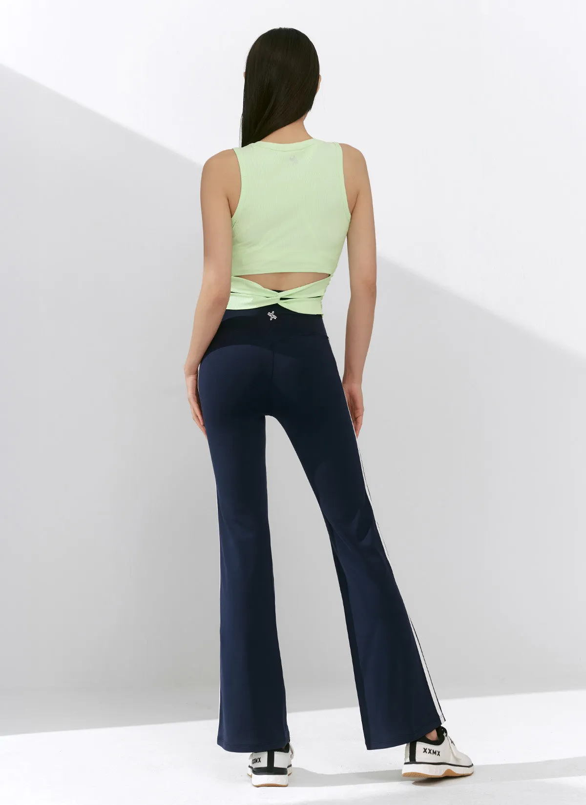 [1 1] Comfort Fine Track Line Boots Cut Leggings