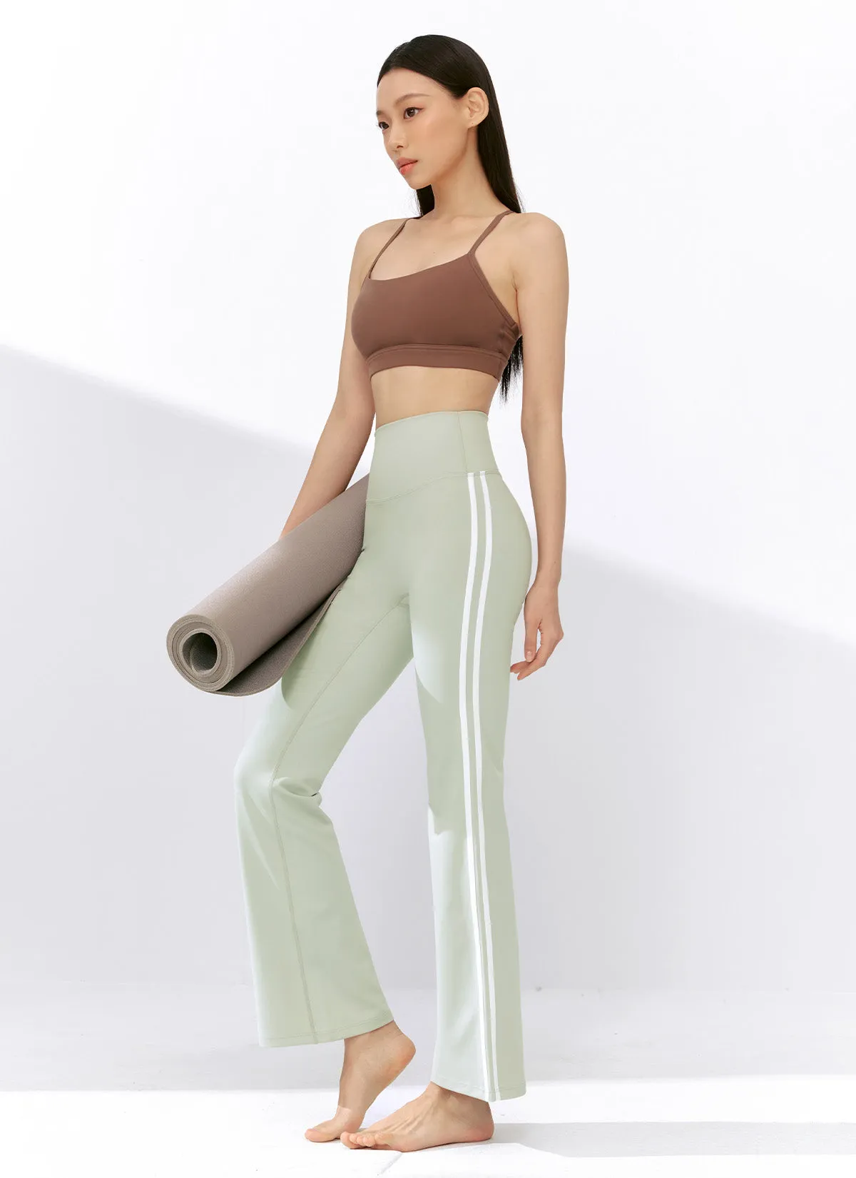 [1 1] Comfort Fine Track Line Boots Cut Leggings