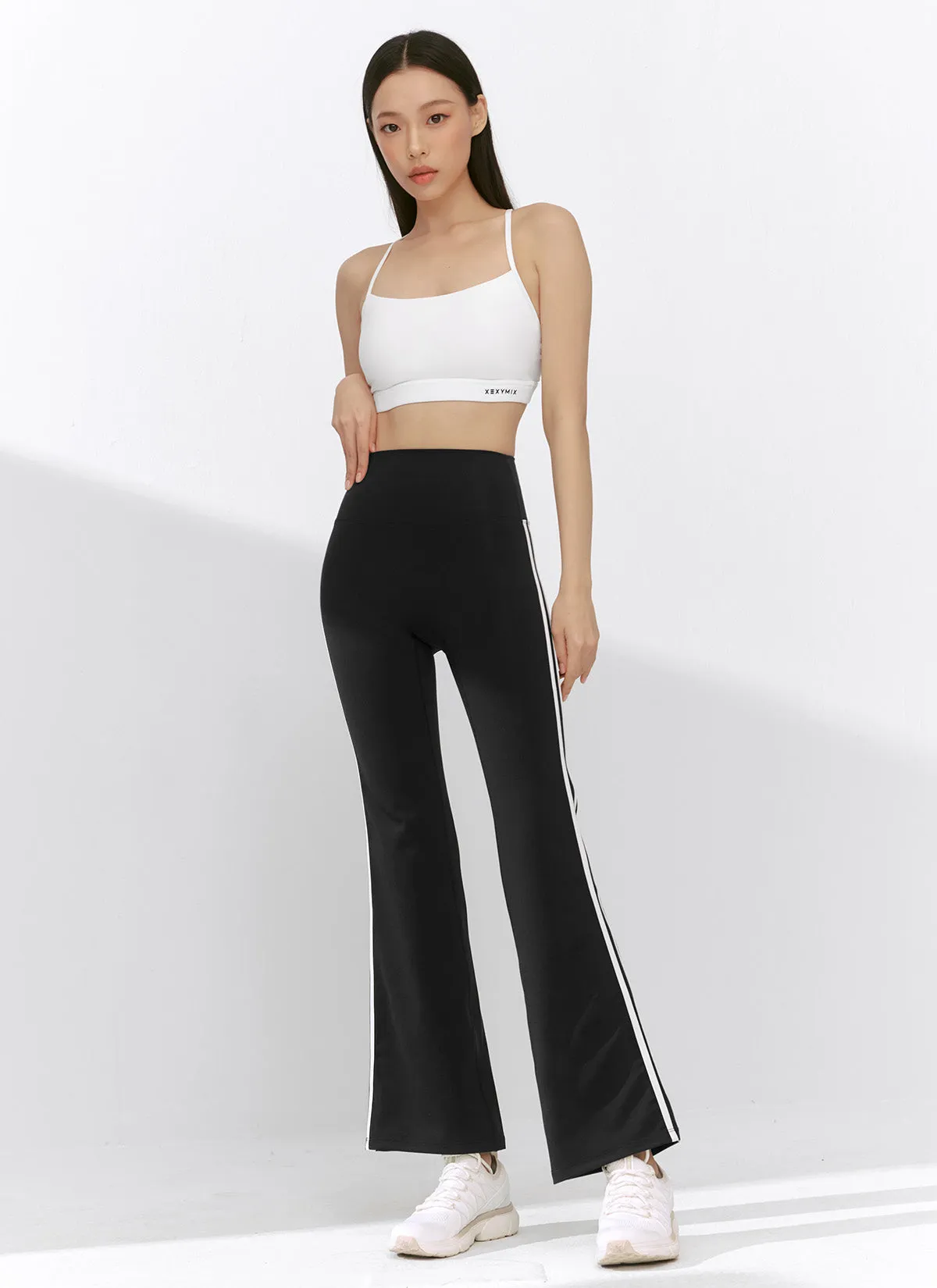 [1 1] Comfort Fine Track Line Boots Cut Leggings