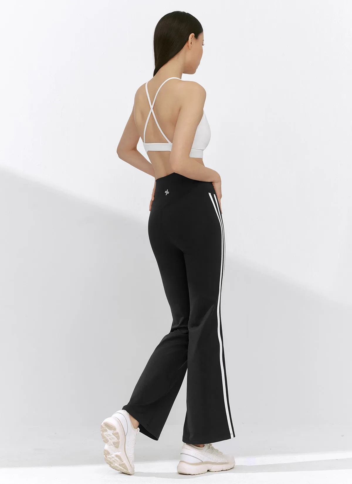 [1 1] Comfort Fine Track Line Boots Cut Leggings