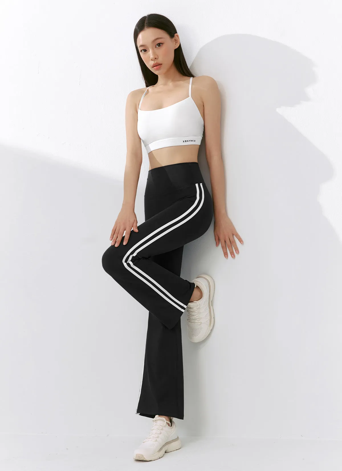 [1 1] Comfort Fine Track Line Boots Cut Leggings