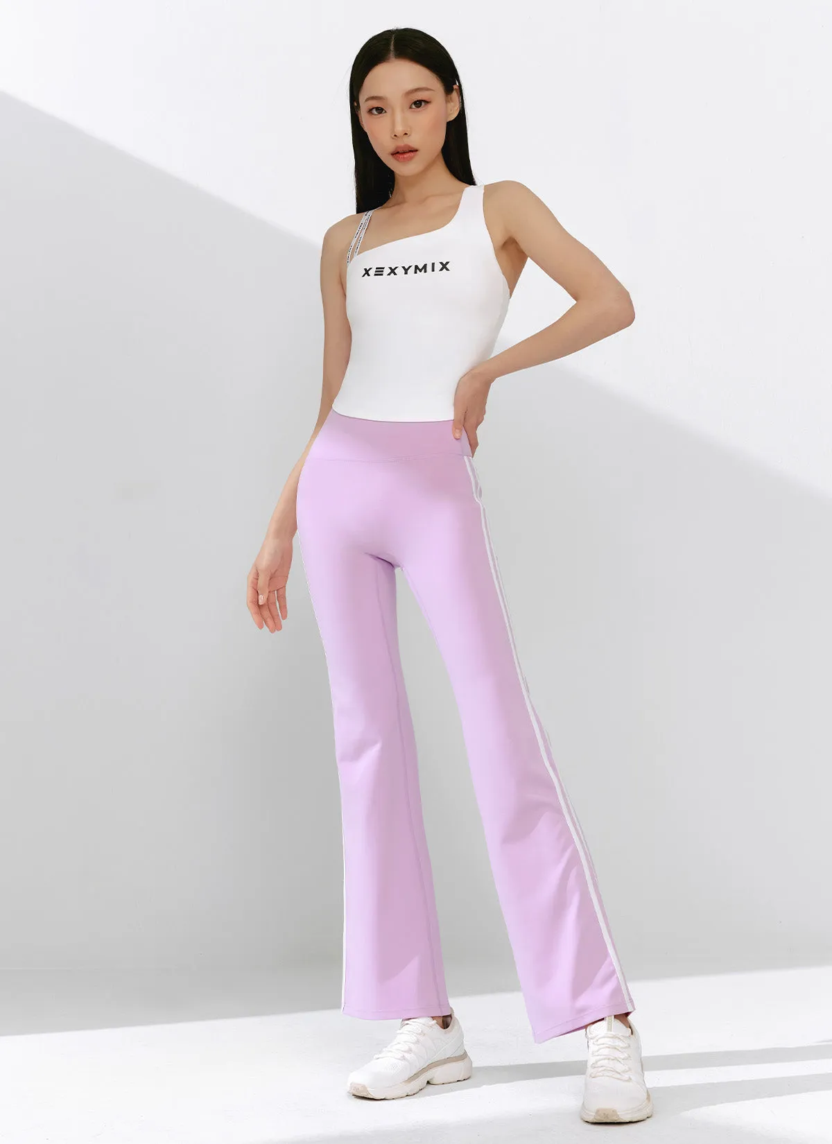 [1 1] Comfort Fine Track Line Boots Cut Leggings