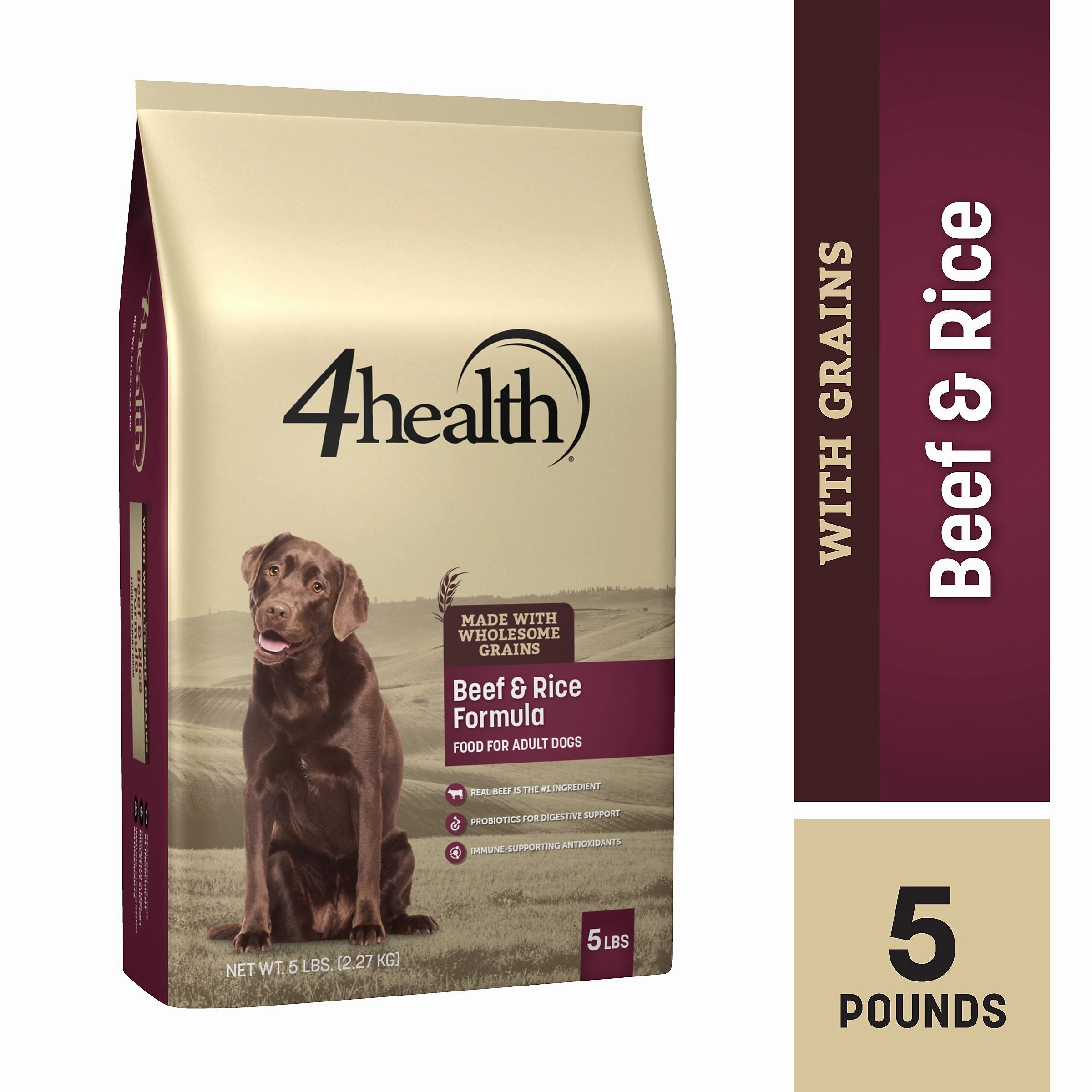4health with Wholesome Grains Beef & Rice Formula Adult Dry Dog Food