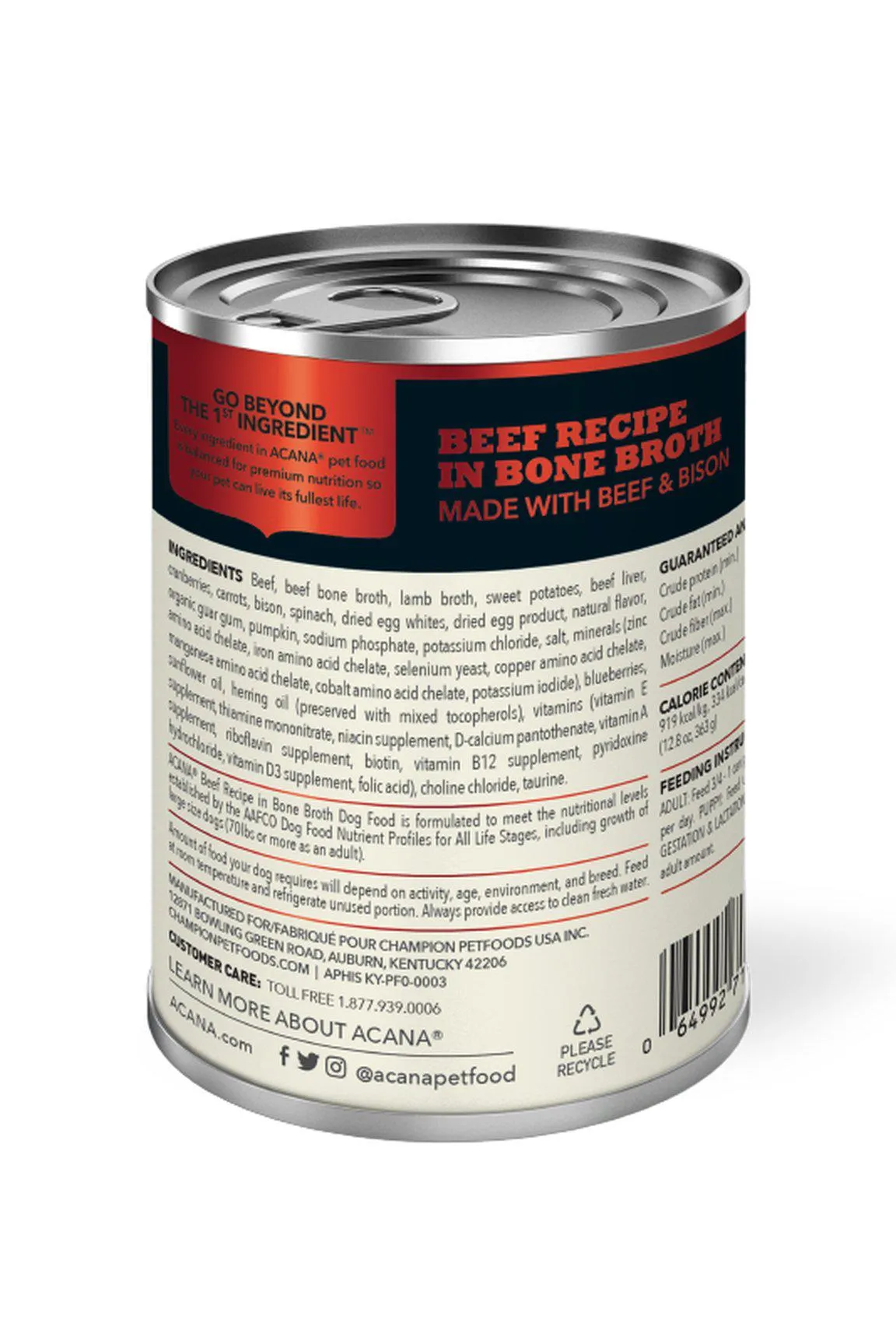 Acana Premium Chunks Beef in Bone Broth Wet Dog Food
