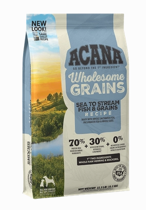 ACANA   Wholesome Grains American Waters Recipe with Whole Saltwater & Freshwater Fish Dry Dog Food