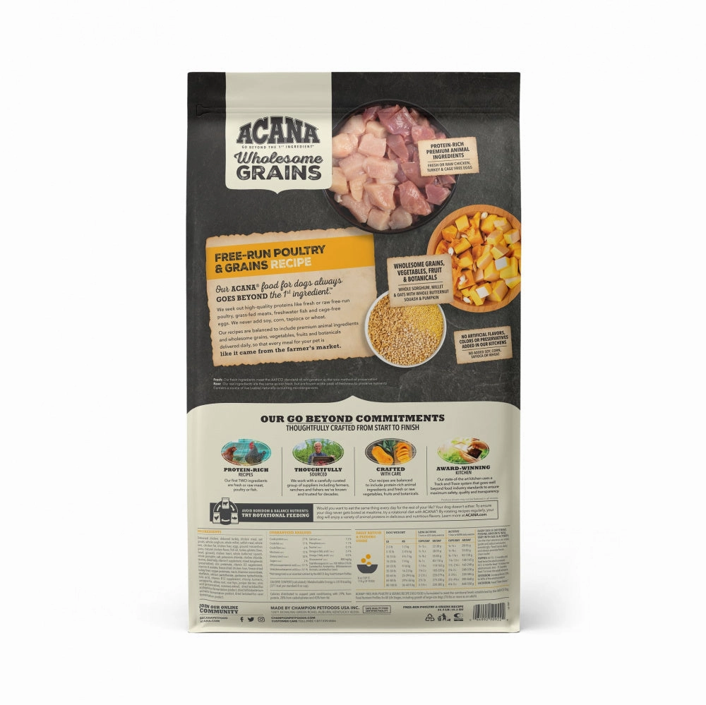 ACANA   Wholesome Grains Free-Run Poultry Recipe Dry Dog Food
