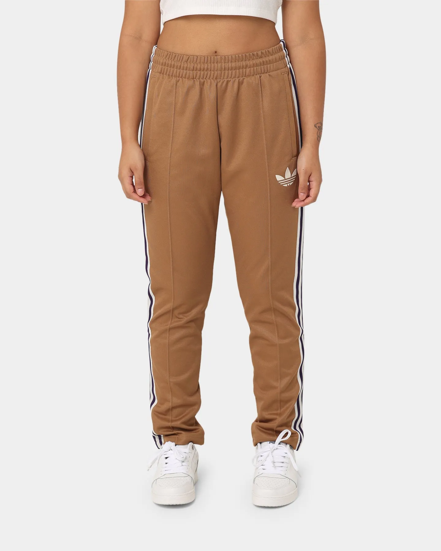 Adidas Adicolor Striped Trackpants Brown Desert