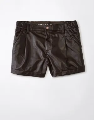 AE High-Waisted Baggy Vegan Leather Short