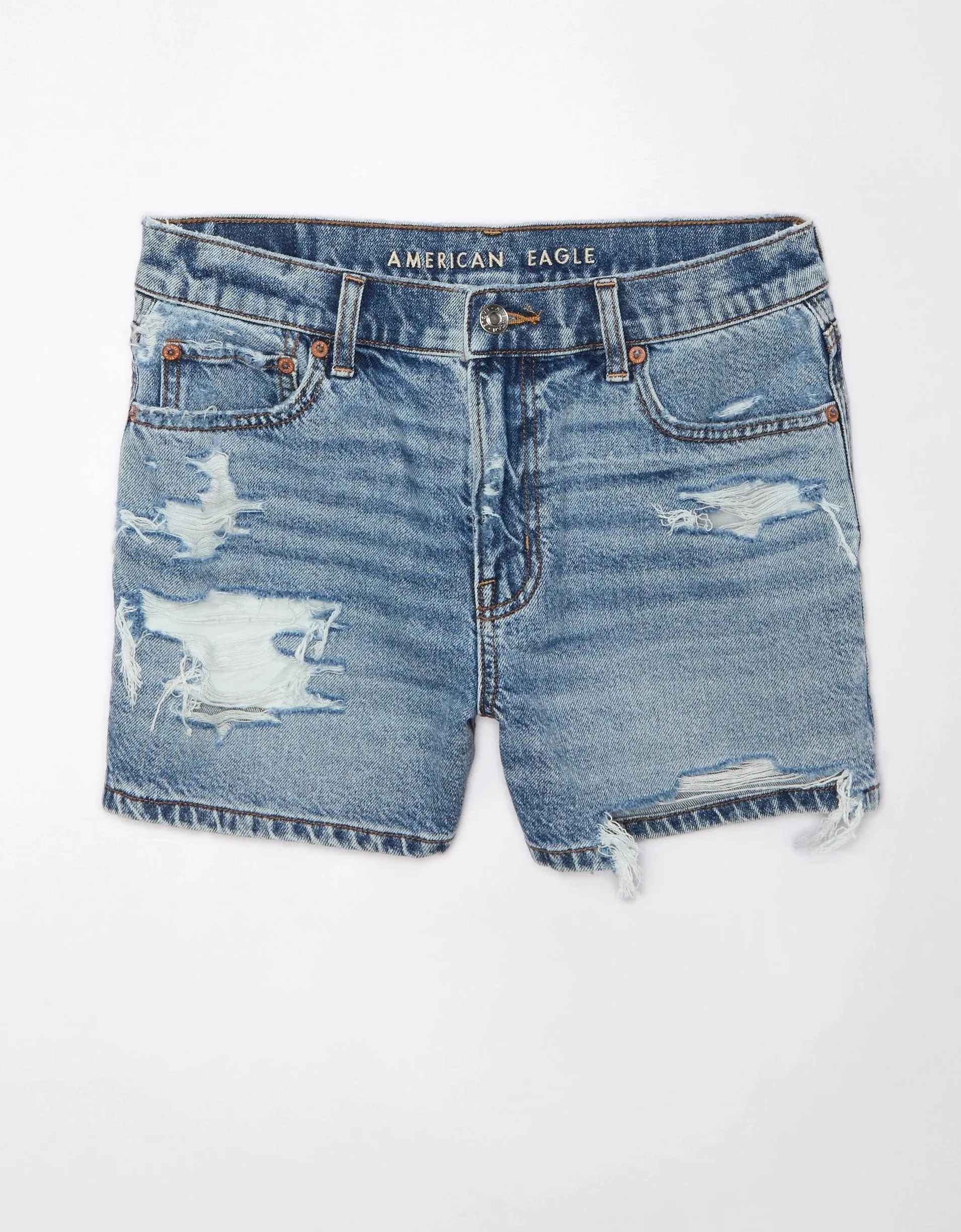 AE Strigid Super High-Waisted Relaxed Ripped Denim Short