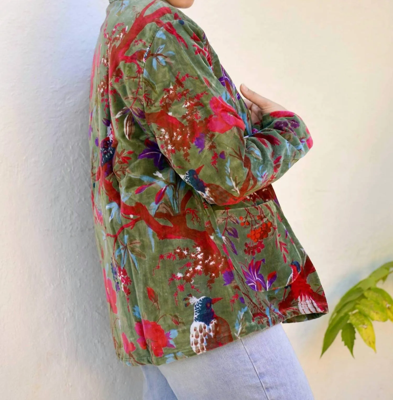 Astrid Velvet Jacket In Green