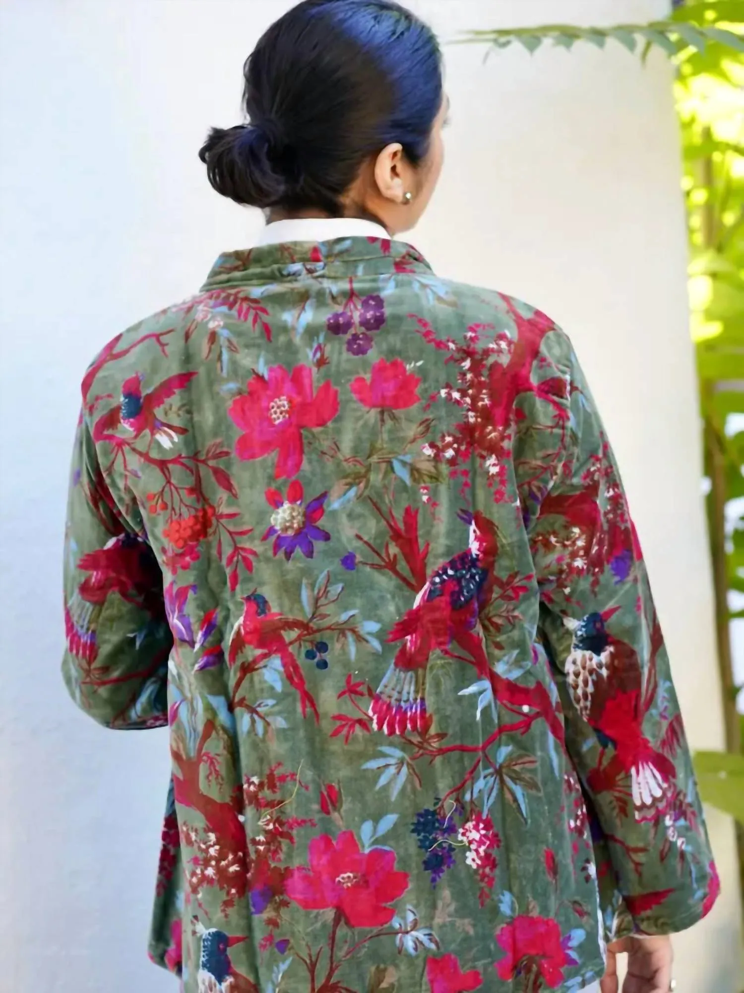 Astrid Velvet Jacket In Green