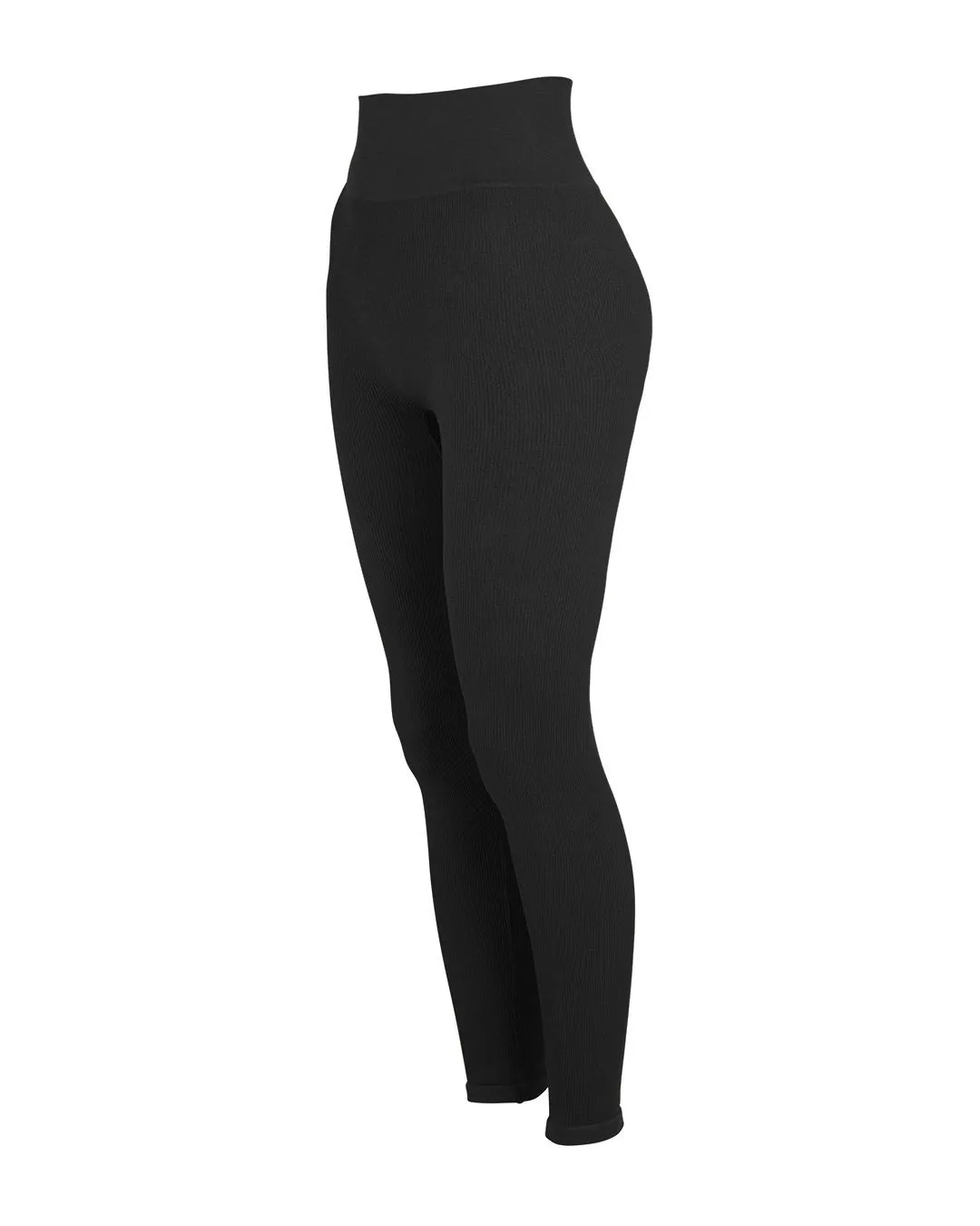 AWAKEN Ribbed Leggings | Black