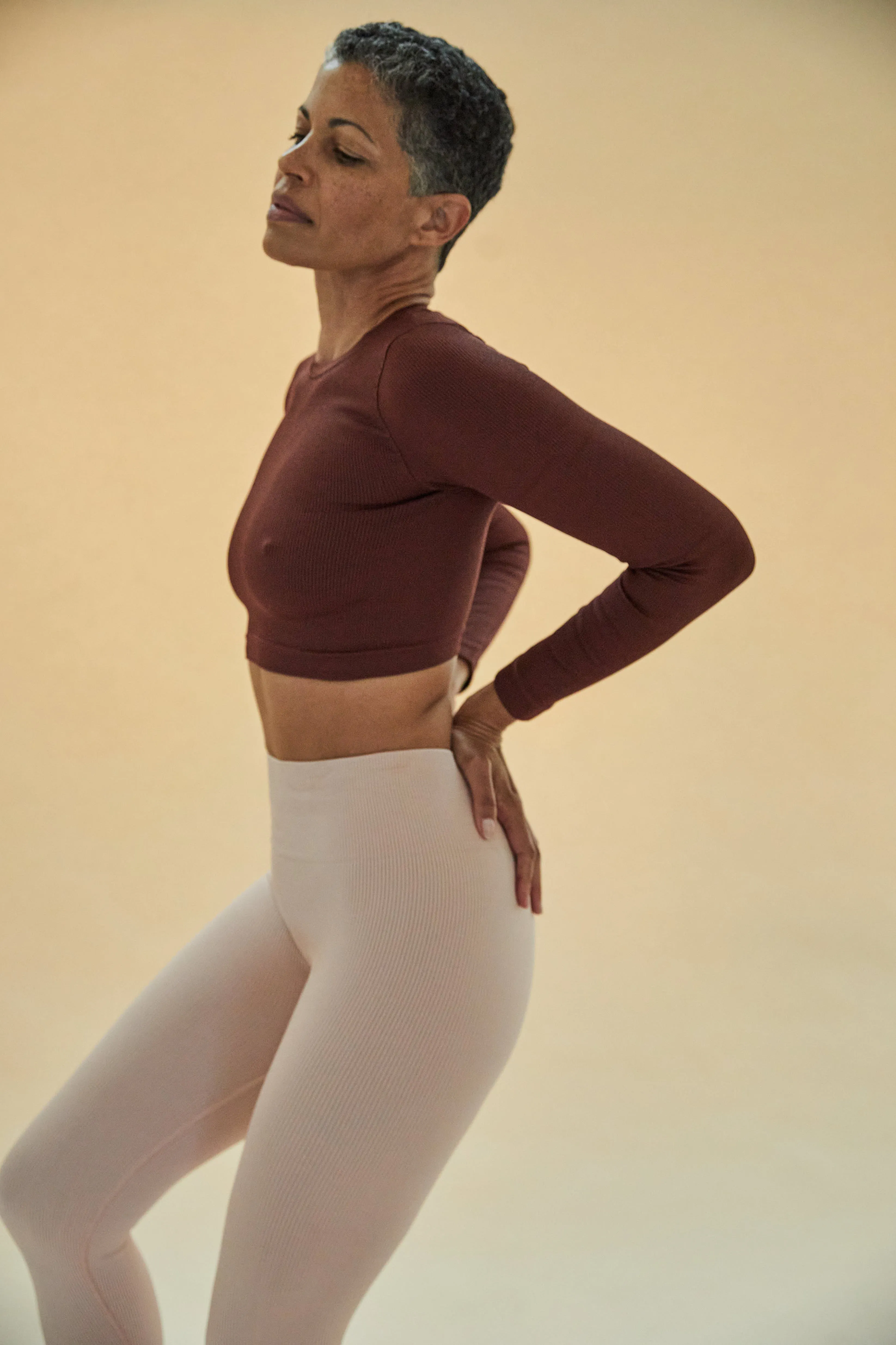 AWAKEN Ribbed Leggings | Blush