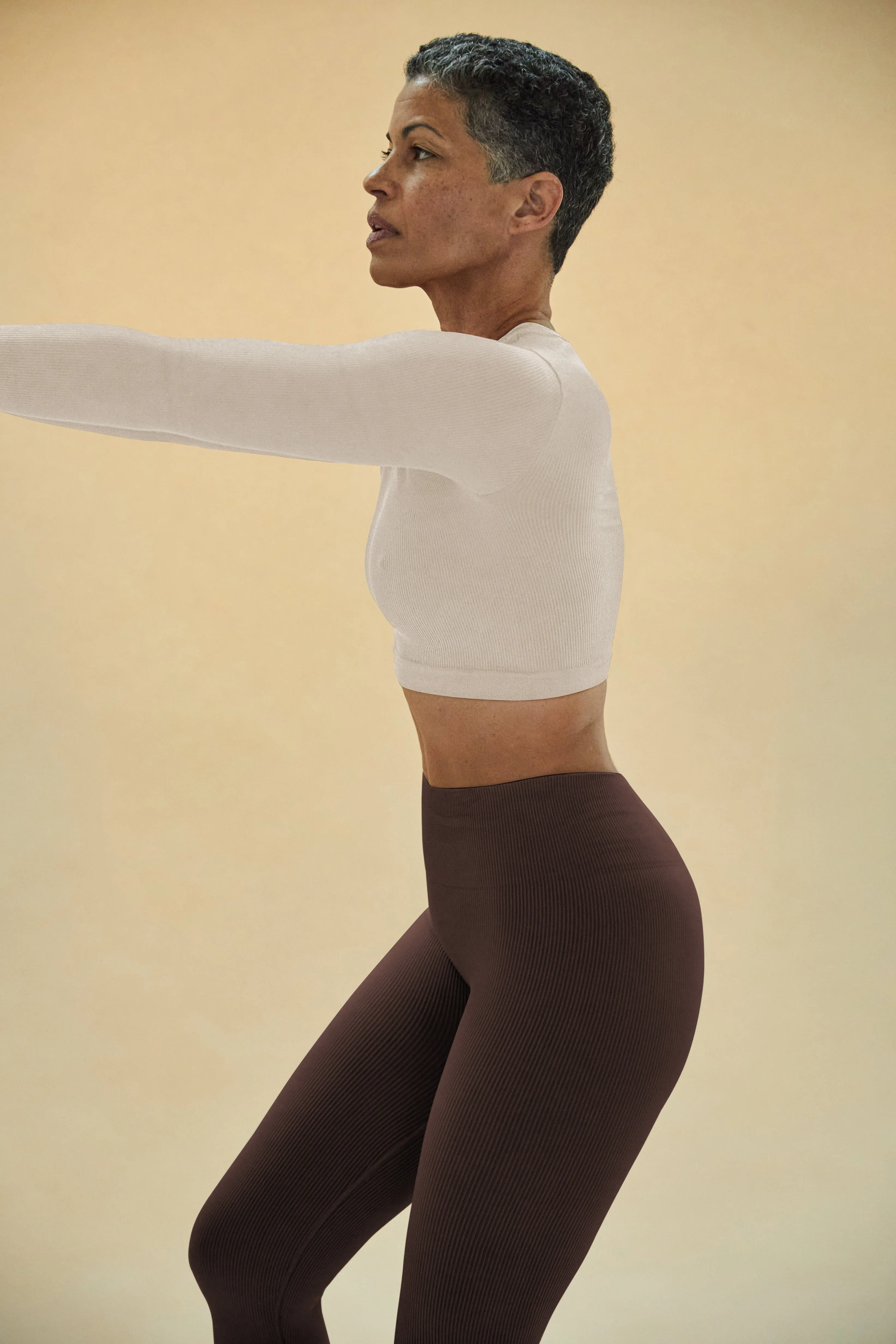 AWAKEN Ribbed Leggings | Chocolate Brown