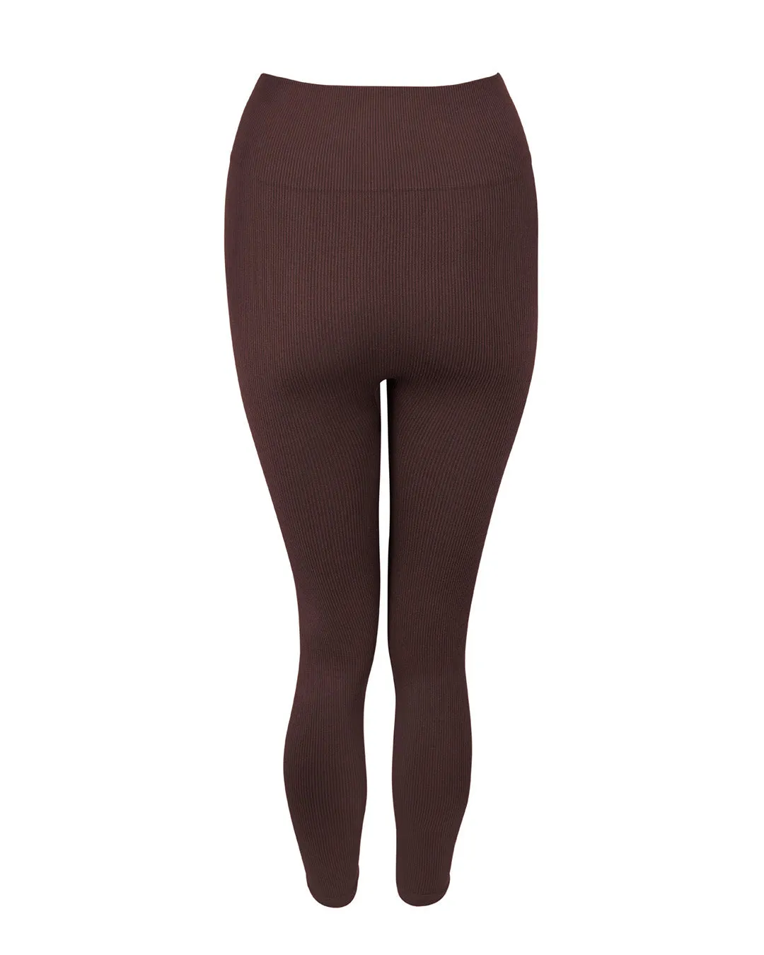 AWAKEN Ribbed Leggings | Chocolate Brown