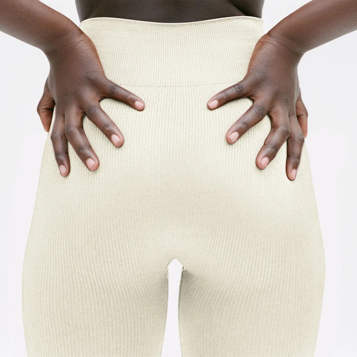 AWAKEN Ribbed Leggings | Cream