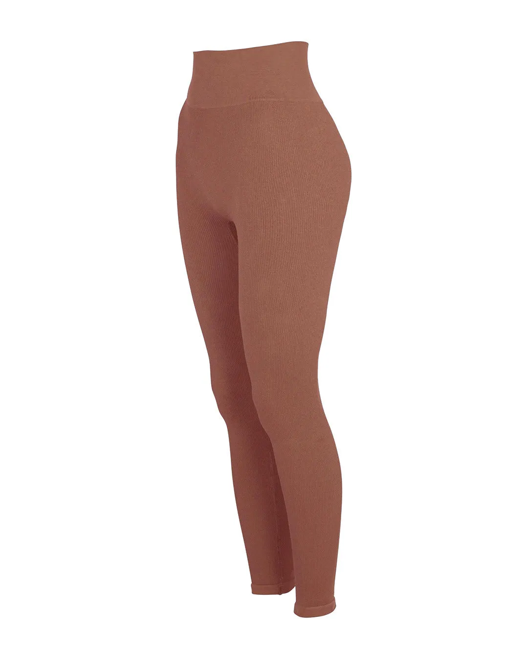 AWAKEN Ribbed Leggings | Rusty Pink
