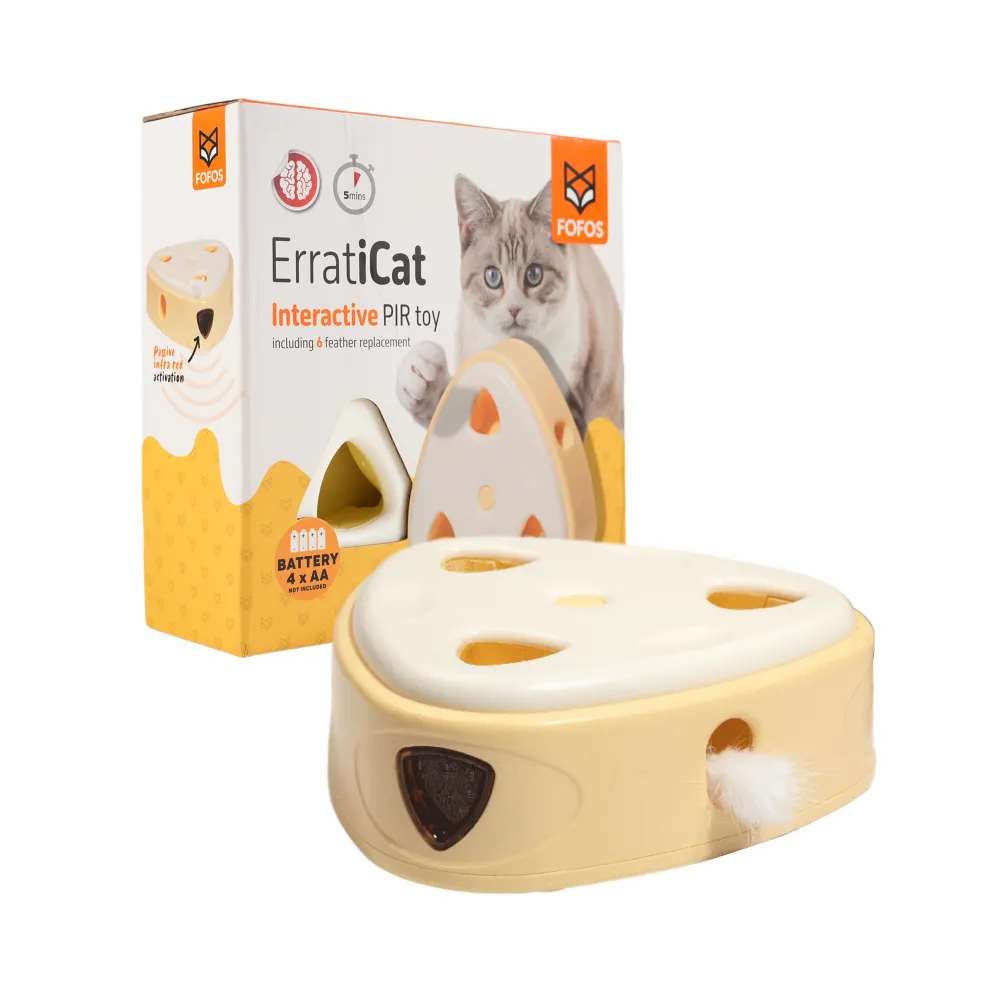 Barkbutler x Fofos Cheese Box Interactive Toy for Cats