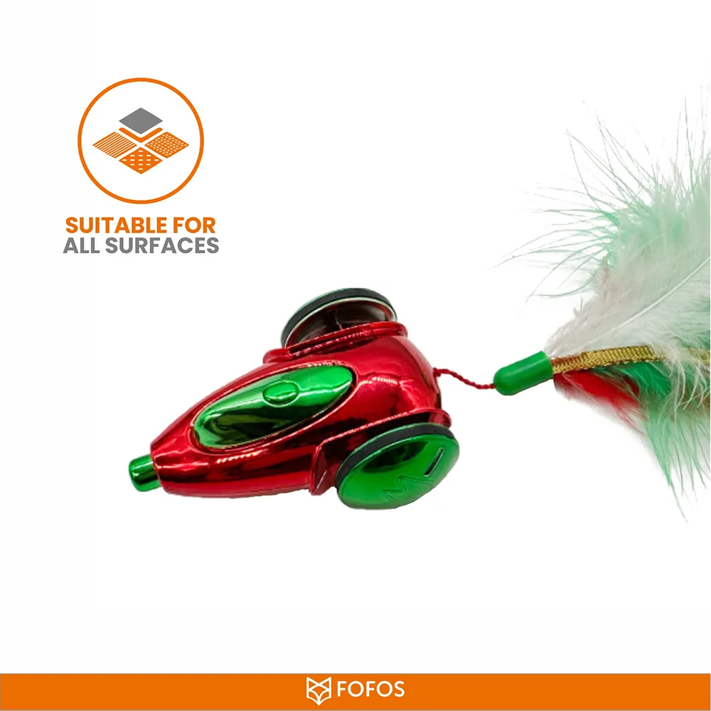 Barkbutler x Fofos Holiday Interactive Car Toy for Cats (Red)