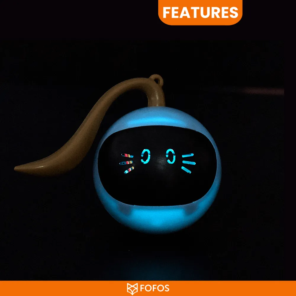 Barkbutler x Fofos Magic Ball Tumbler Smart Toy for Cats (White)