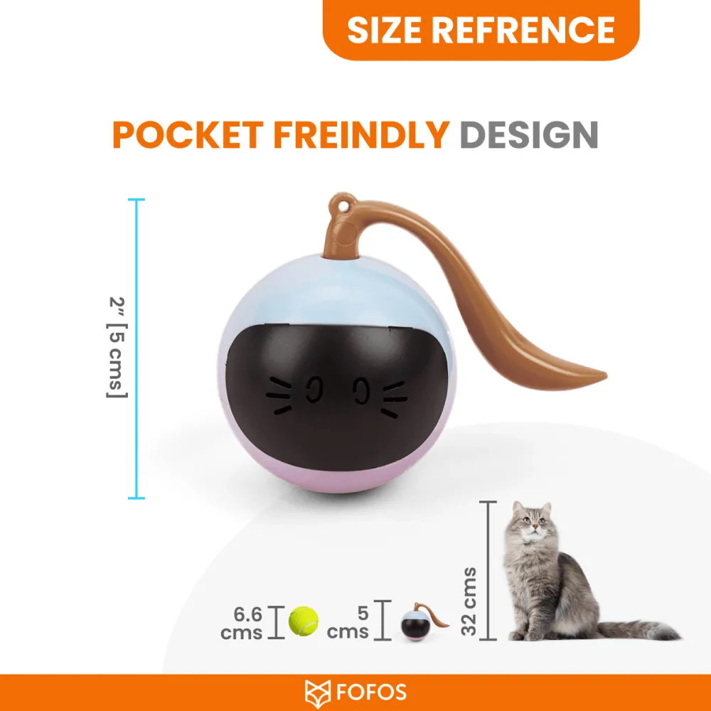Barkbutler x Fofos Magic Ball Tumbler Smart Toy for Cats (White)