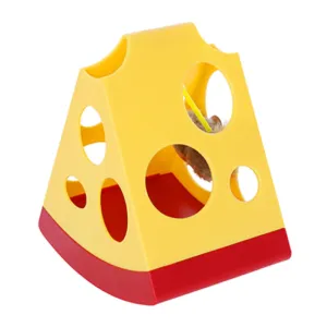 Barkbutler x Fofos Mouse In Cheese Interactive Toy for Cats (Yellow/Red)