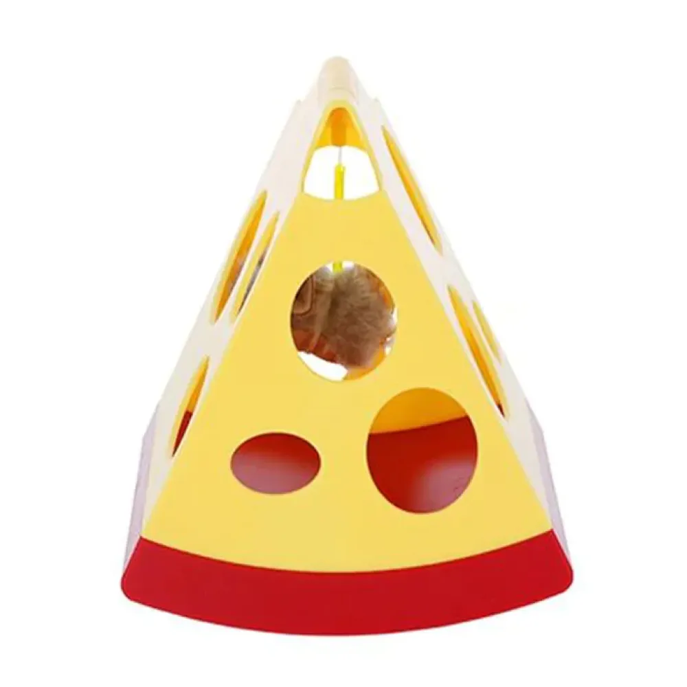 Barkbutler x Fofos Mouse In Cheese Interactive Toy for Cats (Yellow/Red)