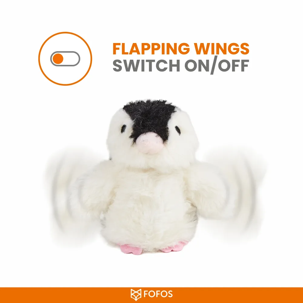 Barkbutler x Fofos Swinging Penguin Interactive Toy for Cats (White/Black)