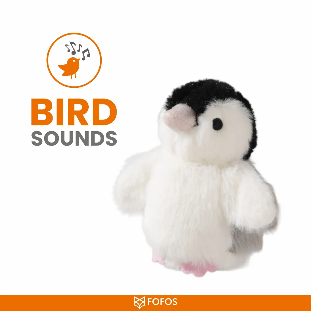 Barkbutler x Fofos Swinging Penguin Interactive Toy for Cats (White/Black)