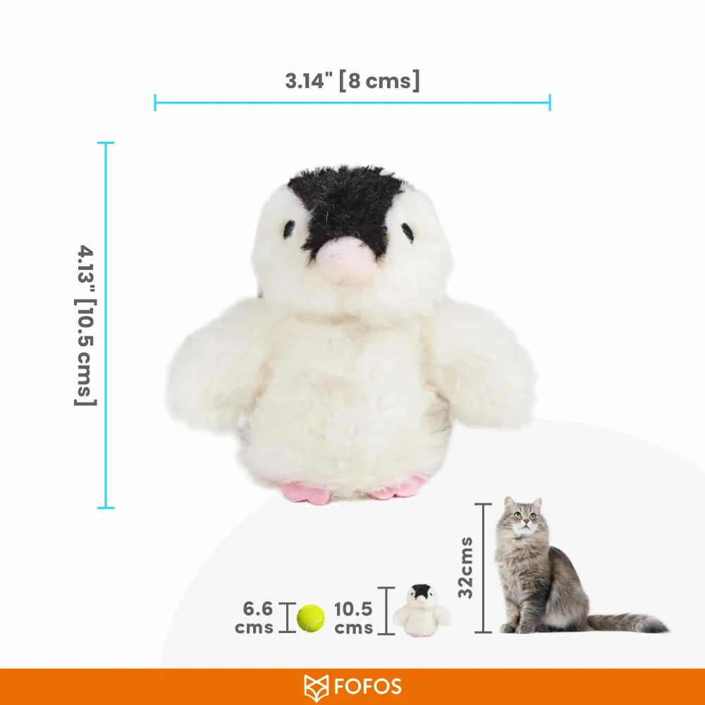 Barkbutler x Fofos Swinging Penguin Interactive Toy for Cats (White/Black)