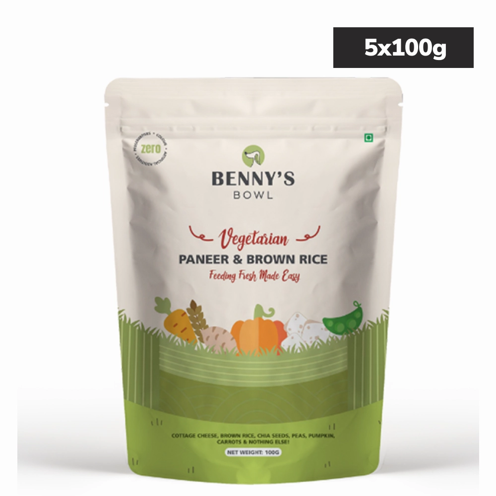 Bennys Bowl Paneer and Brown Rice Dog Fresh and Wet Food