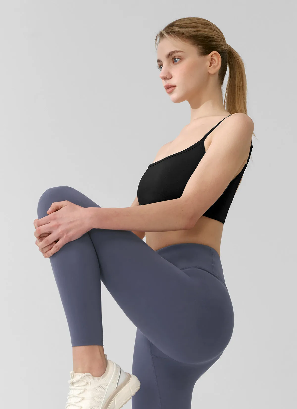 Black Label Power Rise Back Twist Bra Top