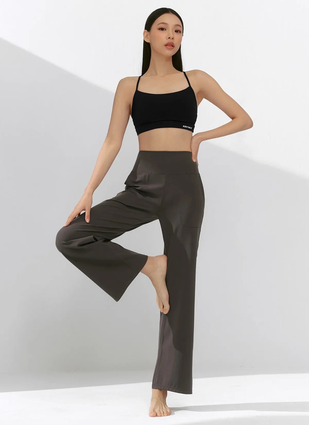 Black Label Power Rise Pocket Wide Leggings