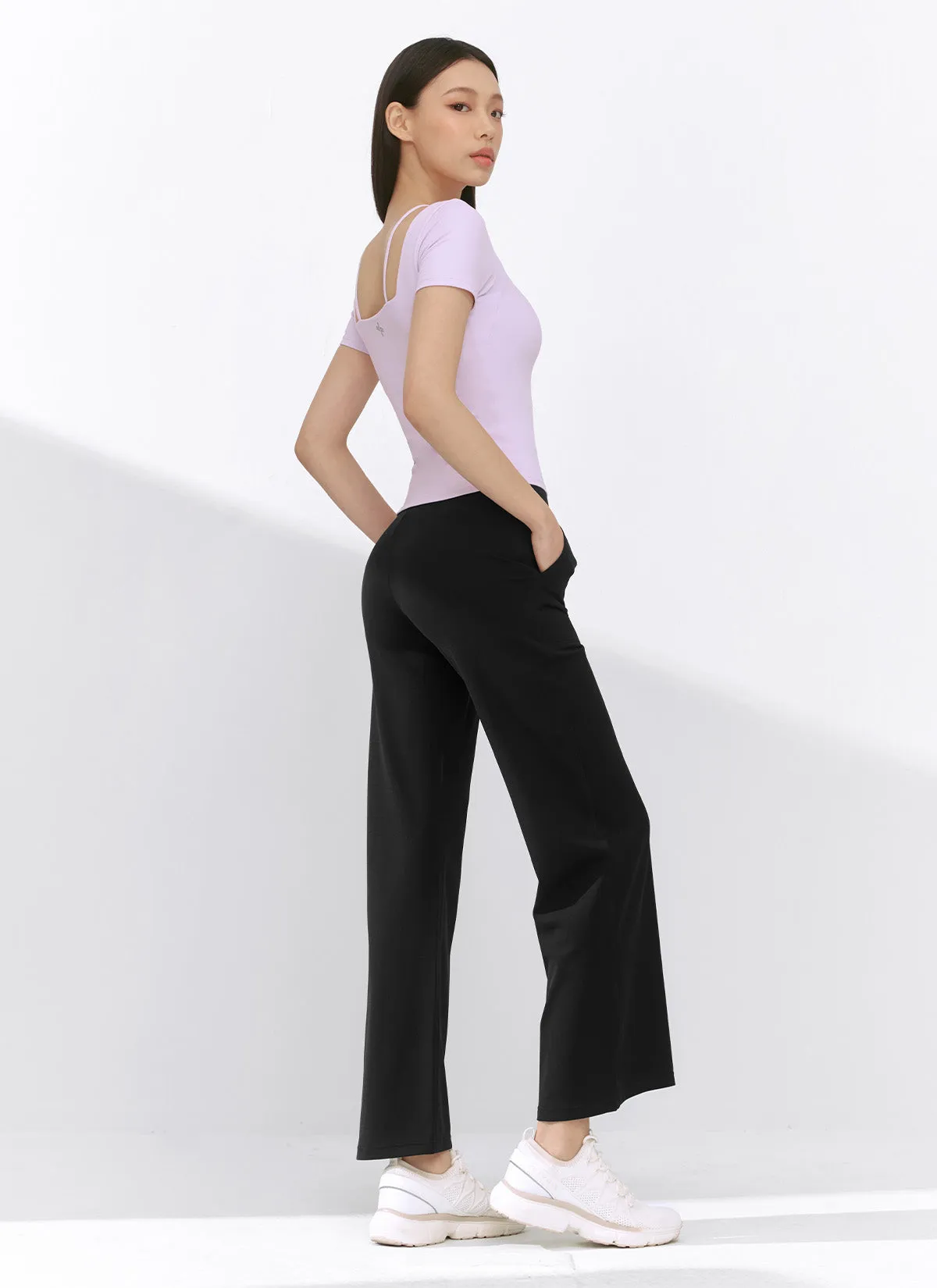 Black Label Power Rise Pocket Wide Leggings
