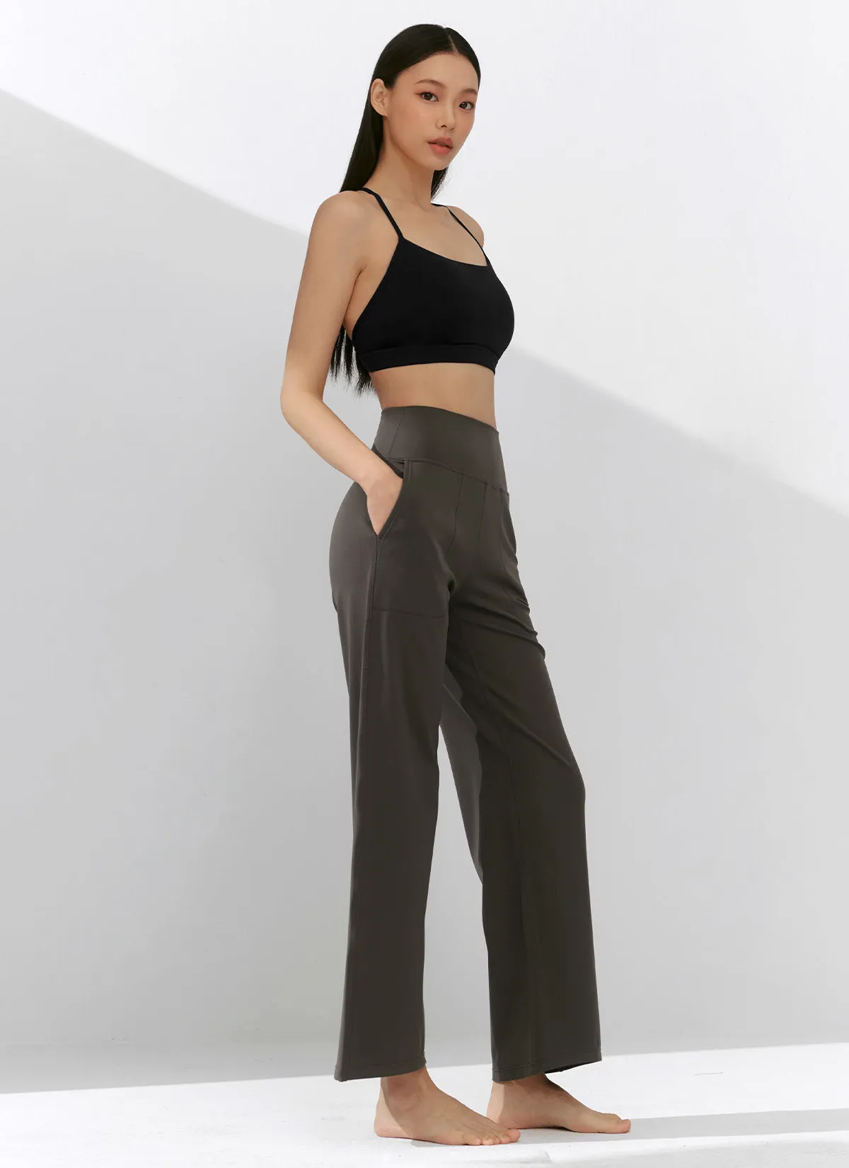 Black Label Power Rise Pocket Wide Leggings