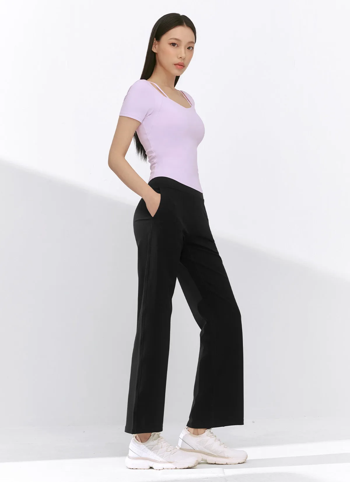 Black Label Power Rise Pocket Wide Leggings