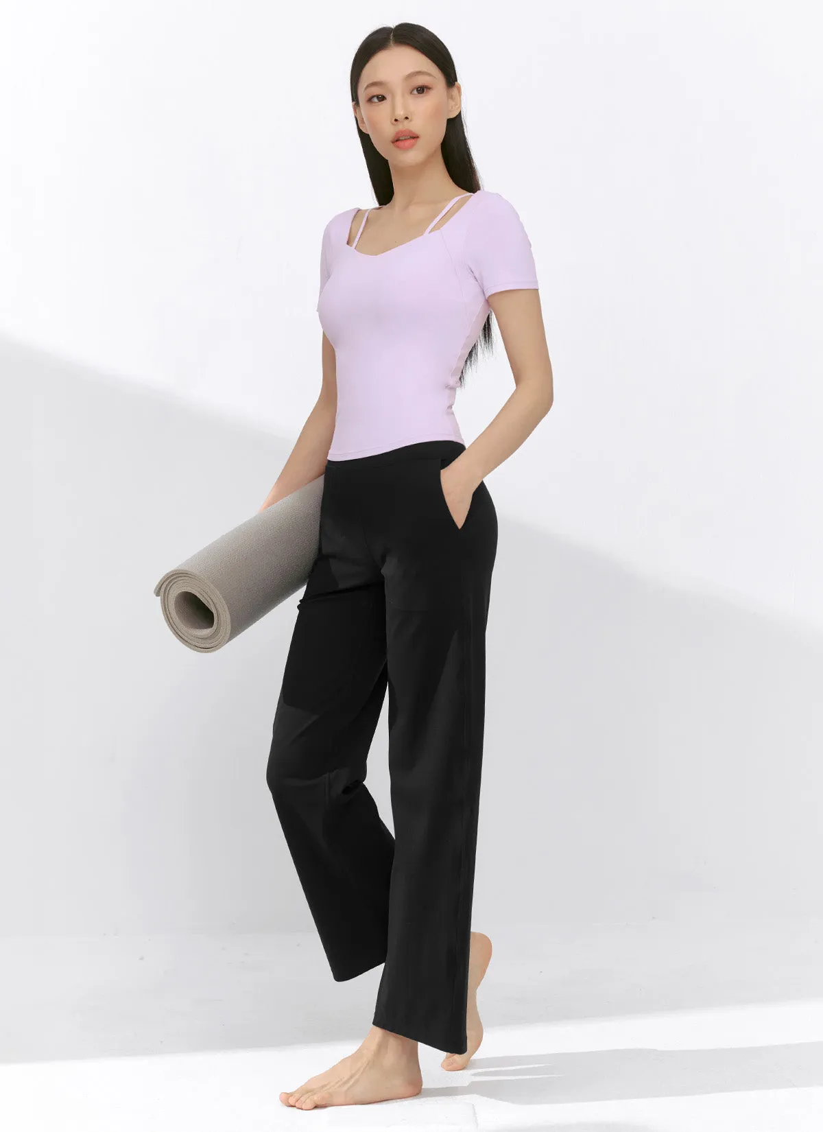 Black Label Power Rise Pocket Wide Leggings