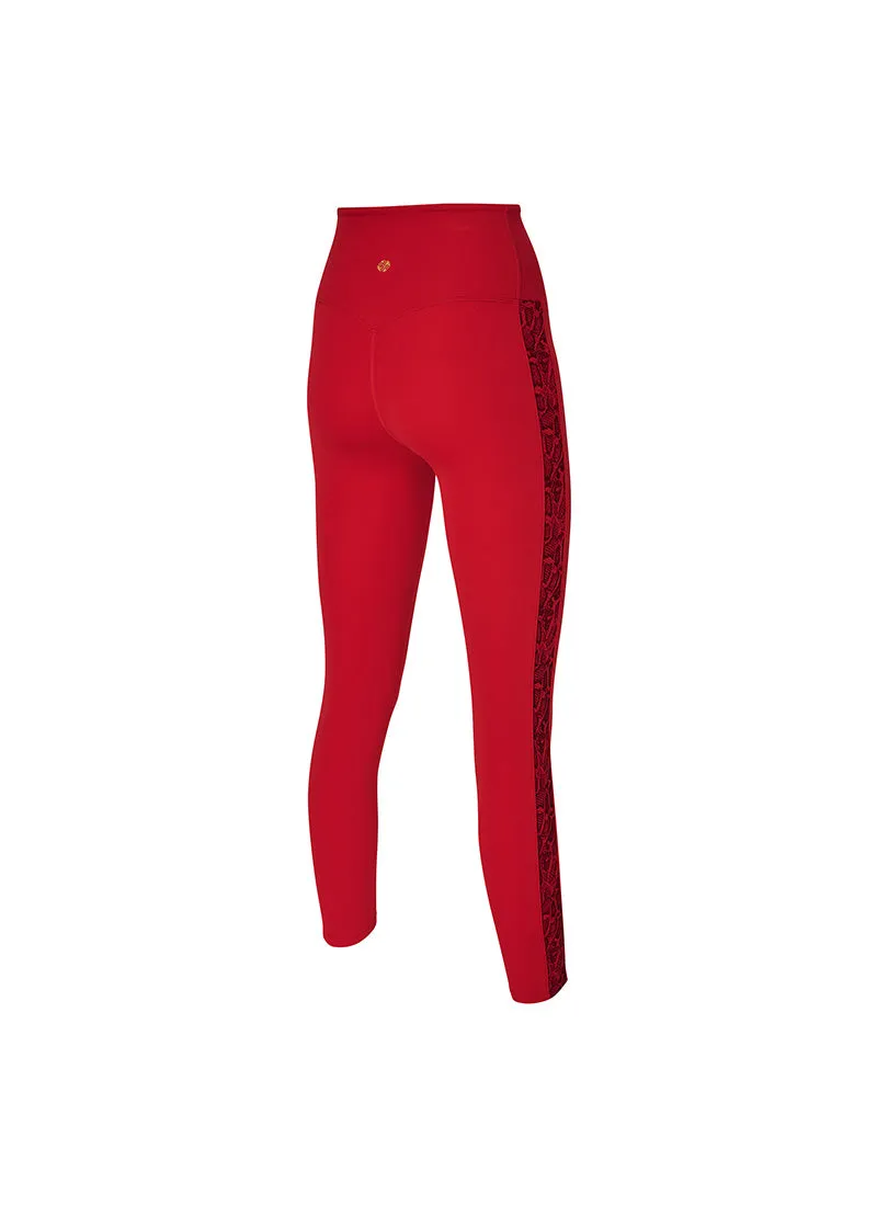 Black Label Power Rise Python Color Block Leggings
