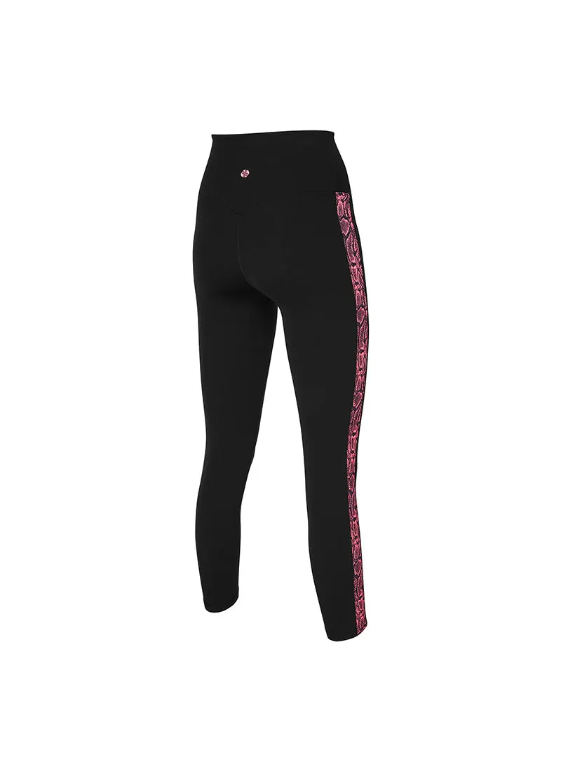Black Label Power Rise Python Color Block Leggings
