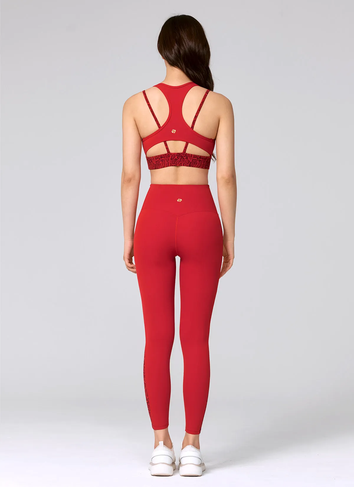Black Label Power Rise Python Color Block Leggings