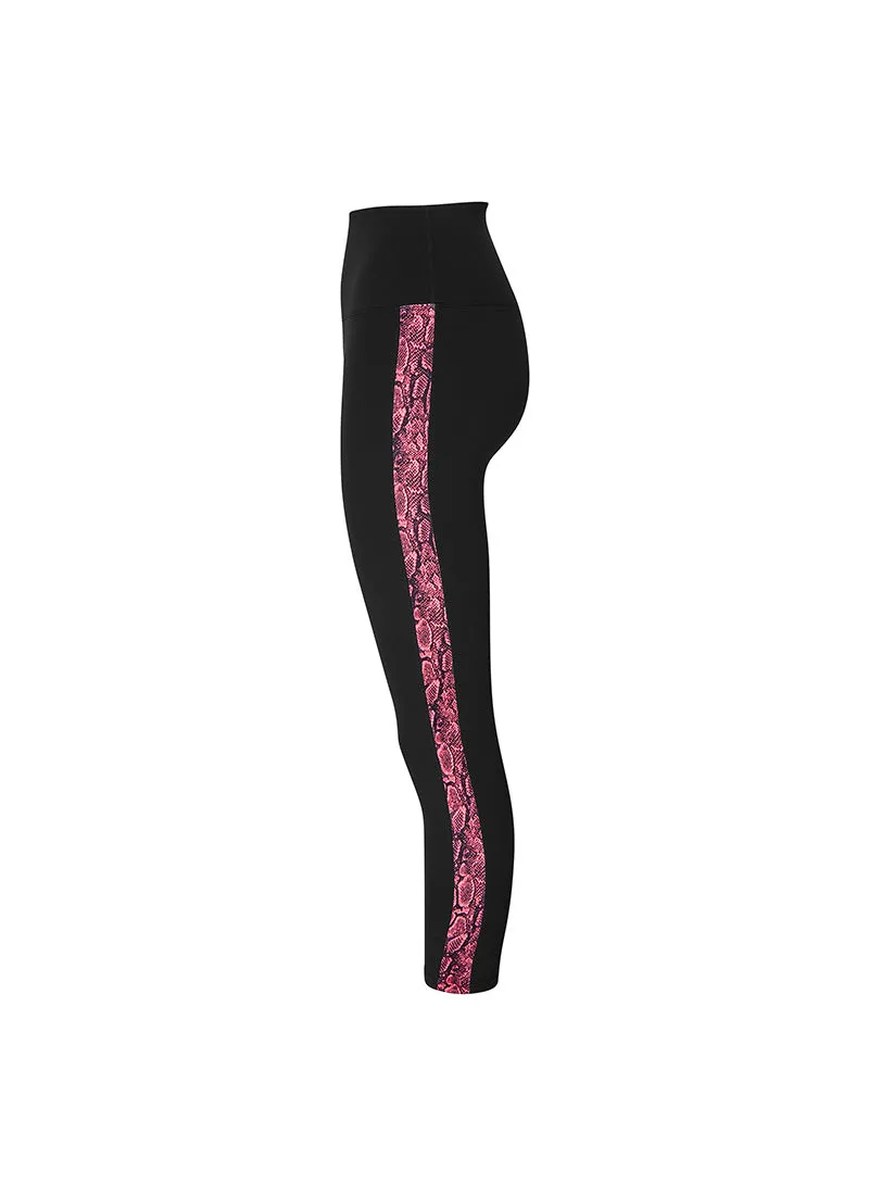 Black Label Power Rise Python Color Block Leggings