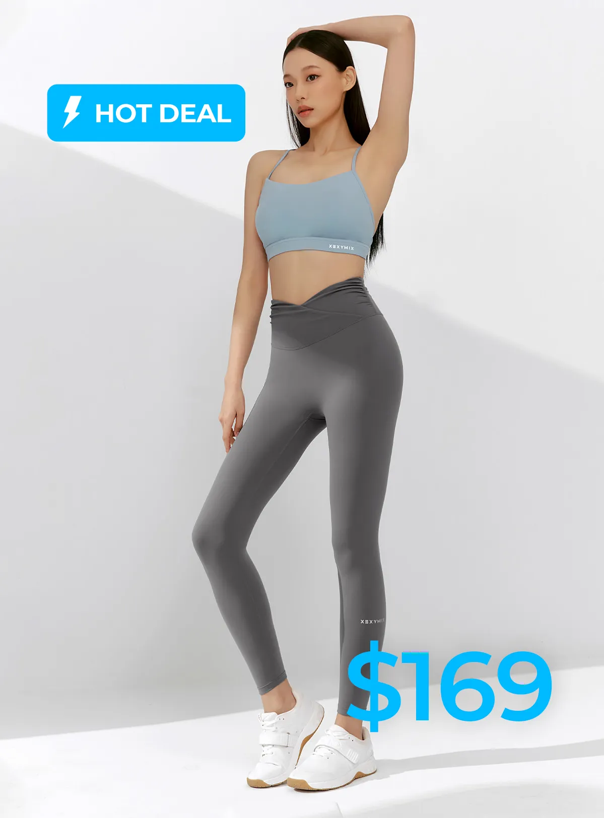 Black Label Power Rise Shirring Leggings