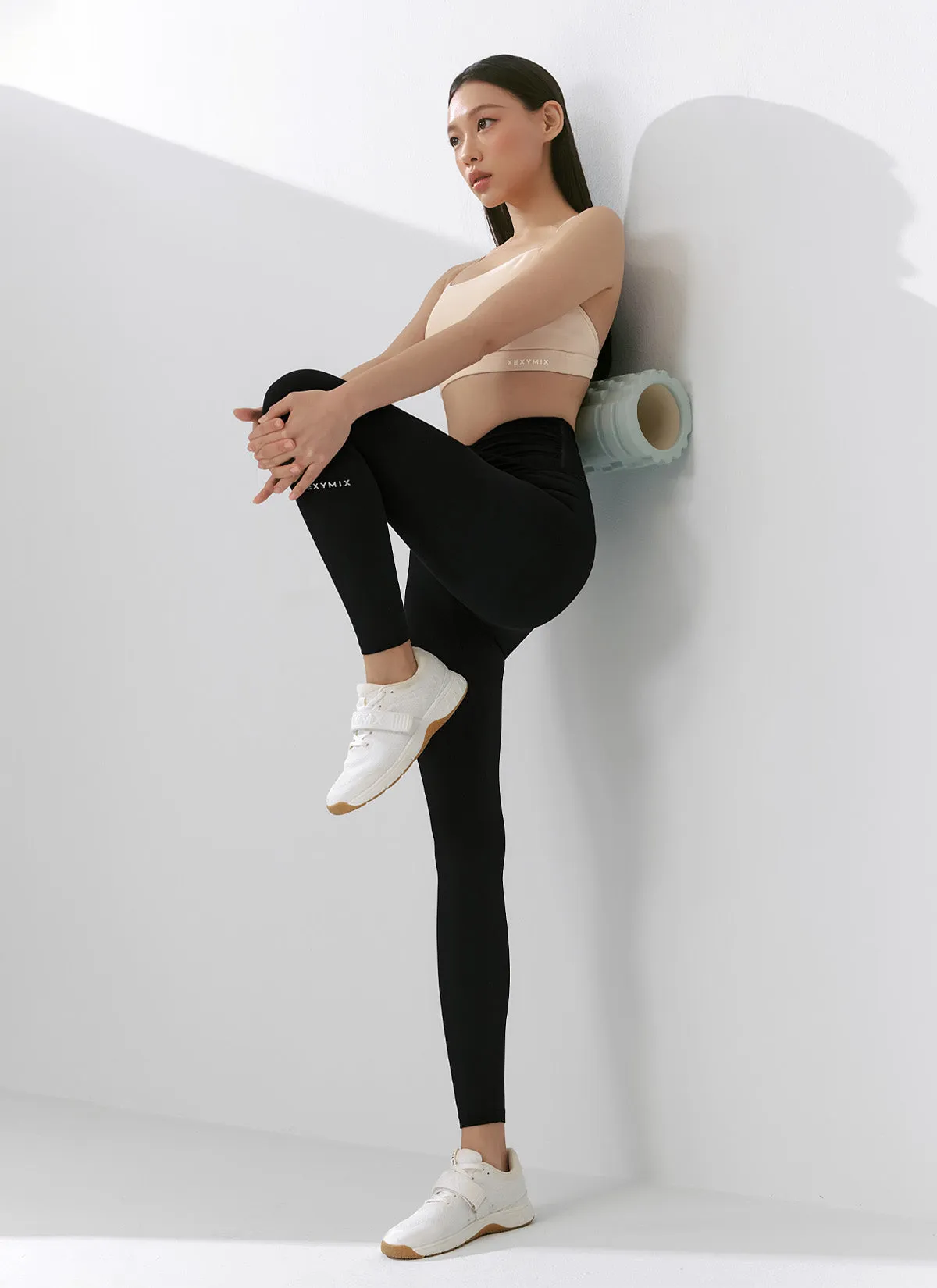 Black Label Power Rise Shirring Leggings