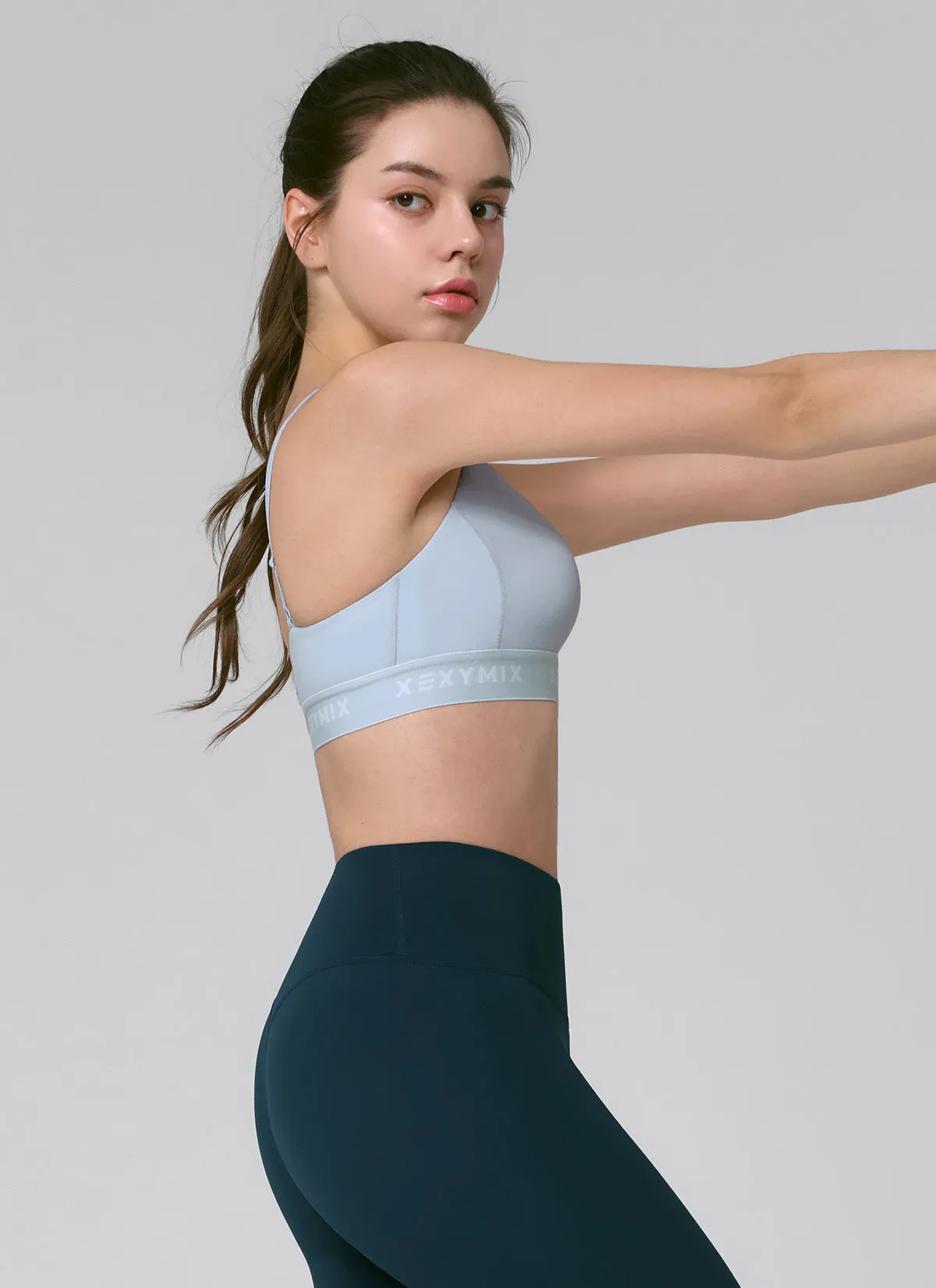 Black Label Signature Power Rise Logo Band Bra Top