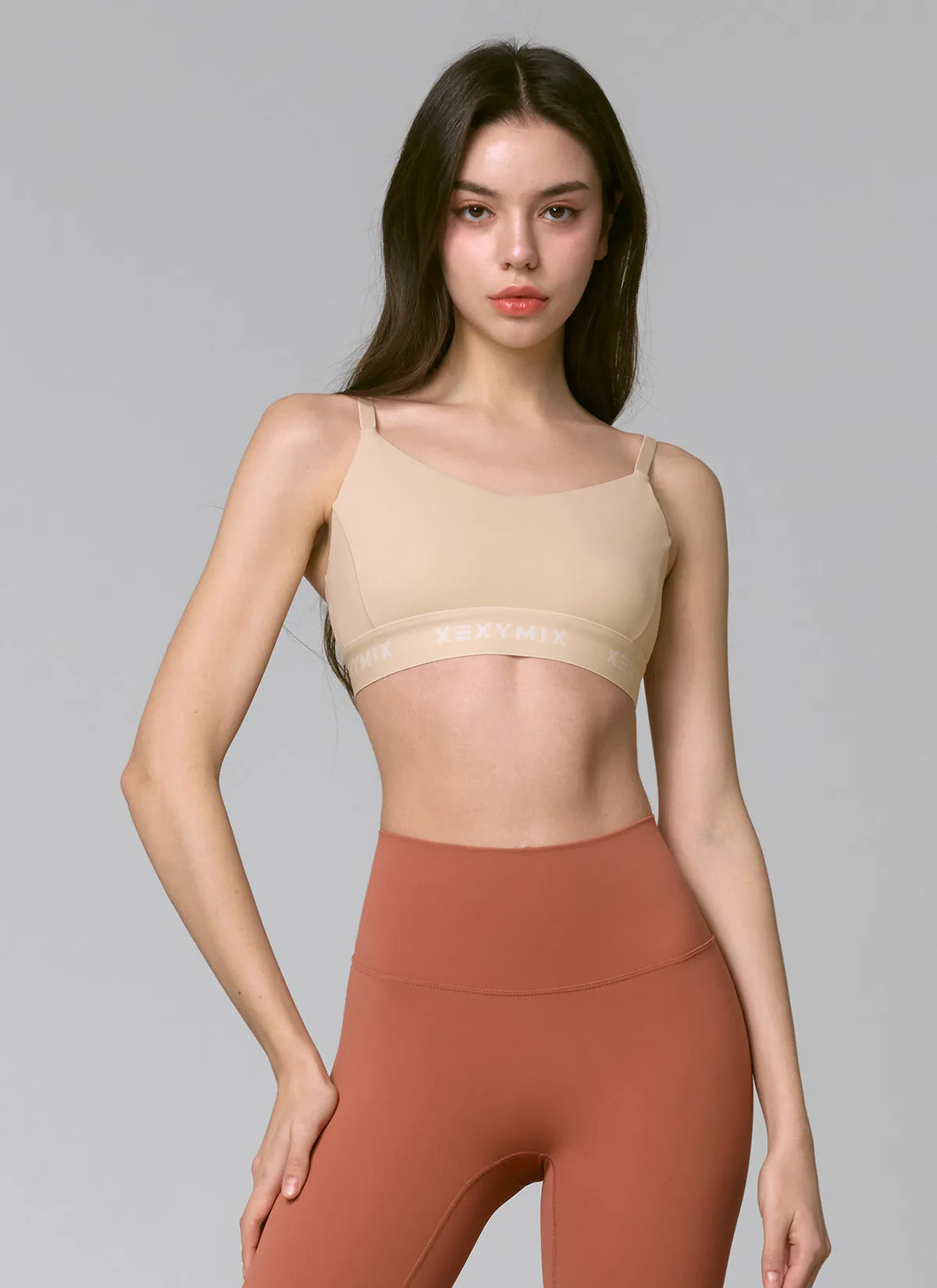 Black Label Signature Power Rise Logo Band Bra Top