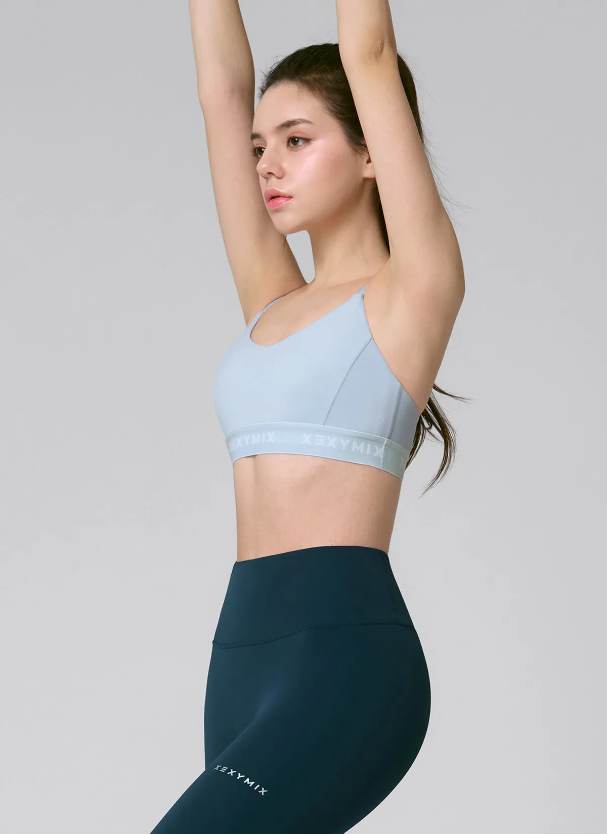 Black Label Signature Power Rise Logo Band Bra Top